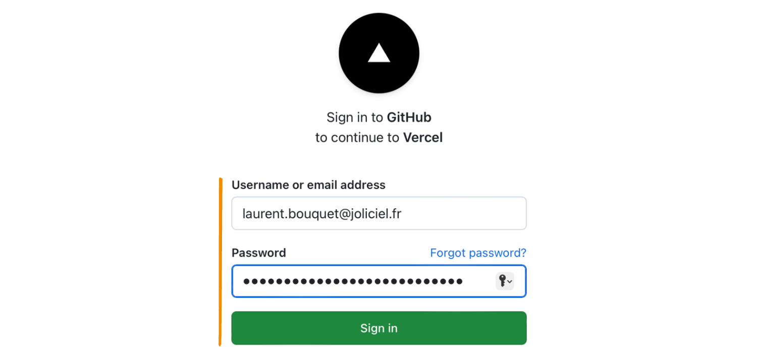 Signup with GitHub